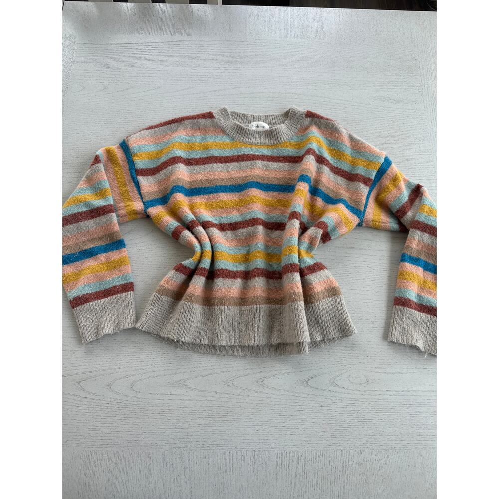 Bohme Striped Sweater Boho Bohemian Women Size M (N)